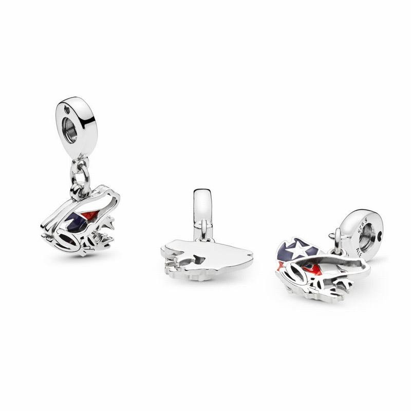 Pandora Love Puerto Rico Dangle Charm - Sterling Silver/Enamel/Blue - Canada | EL7833TN